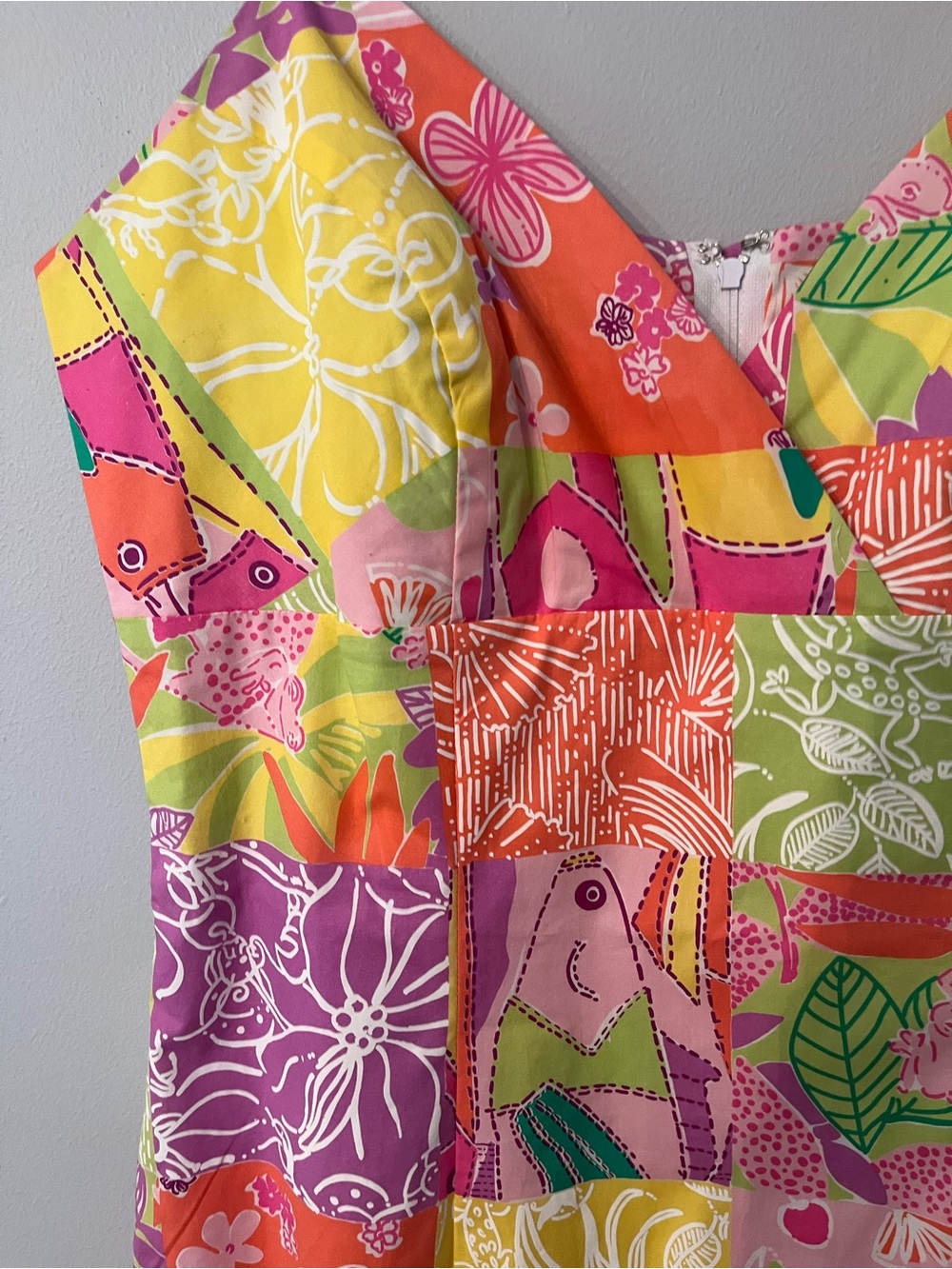 Lilly Pulitzer Patchwork Floral Dress - Size 6 - Picture 4 of 11
